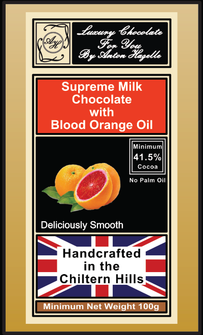 41.5% Supreme Milk Chocolate with Blood Orange Oil